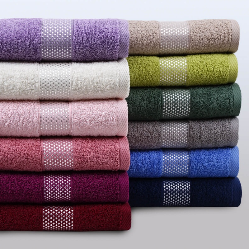 Полотенце махровое "Кристаллики" (Розовый)